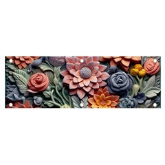 3d Flower Bloom Embossed Pattern Banner And Sign 6  X 2  by Vaneshop