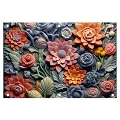 3d Flower Bloom Embossed Pattern Banner And Sign 6  X 4  by Vaneshop