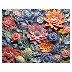 3d Flower Bloom Embossed Pattern Premium Plush Fleece Blanket (medium) by Vaneshop