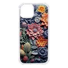 3d Flower Bloom Embossed Pattern Iphone 14 Tpu Uv Print Case