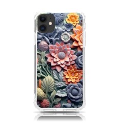 3d Flower Bloom Embossed Pattern Iphone 11 Tpu Uv Print Case by Vaneshop