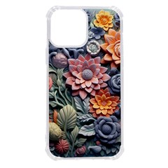 3d Flower Bloom Embossed Pattern Iphone 13 Pro Max Tpu Uv Print Case