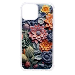 3d Flower Bloom Embossed Pattern Iphone 13 Mini Tpu Uv Print Case