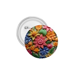 Flower Bloom Embossed Pattern 1 75  Buttons by Vaneshop