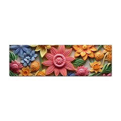 Flower Bloom Embossed Pattern Sticker Bumper (100 Pack) by Vaneshop