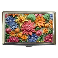 Flower Bloom Embossed Pattern Cigarette Money Case by Vaneshop