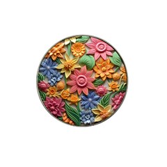 Flower Bloom Embossed Pattern Hat Clip Ball Marker (10 Pack) by Vaneshop