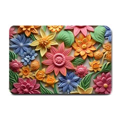 Flower Bloom Embossed Pattern Small Doormat by Vaneshop