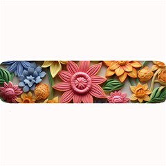 Flower Bloom Embossed Pattern Large Bar Mat by Vaneshop