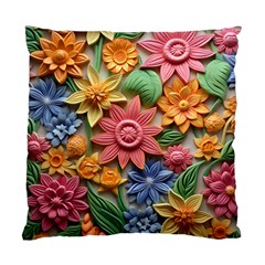 Flower Bloom Embossed Pattern Standard Cushion Case (one Side) by Vaneshop