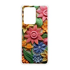 Flower Bloom Embossed Pattern Samsung Galaxy S20 Ultra 6 9 Inch Tpu Uv Case by Vaneshop