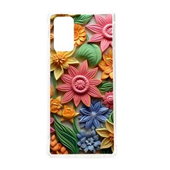 Flower Bloom Embossed Pattern Samsung Galaxy Note 20 Tpu Uv Case by Vaneshop