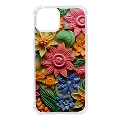 Flower Bloom Embossed Pattern Iphone 14 Tpu Uv Print Case by Vaneshop