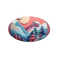 Paper Art Pastel Sticker (oval) by Vaneshop