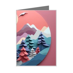 Paper Art Pastel Mini Greeting Card by Vaneshop