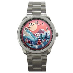 Paper Art Pastel Sport Metal Watch by Vaneshop