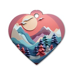 Paper Art Pastel Dog Tag Heart (two Sides) by Vaneshop