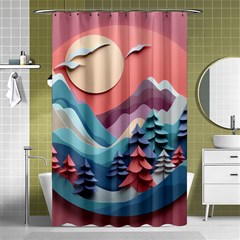 Paper Art Pastel Shower Curtain 48  X 72  (small)  by Vaneshop