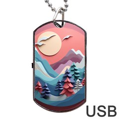 Paper Art Pastel Dog Tag Usb Flash (one Side) by Vaneshop