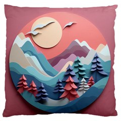 Paper Art Pastel Standard Premium Plush Fleece Cushion Case (one Side) by Vaneshop