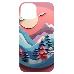 Paper Art Pastel Iphone 14 Black Uv Print Case by Vaneshop