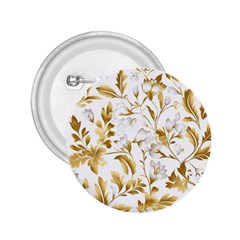 Flowers Gold Floral 2 25  Buttons by Vaneshop