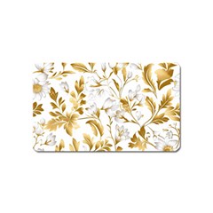 Flowers Gold Floral Magnet (name Card) by Vaneshop