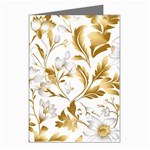 Flowers Gold Floral Greeting Cards (Pkg of 8) Left