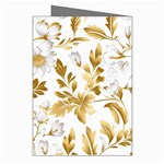 Flowers Gold Floral Greeting Cards (Pkg of 8) Right