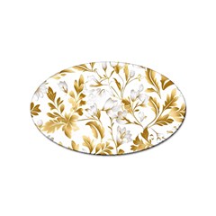 Flowers Gold Floral Sticker (oval) by Vaneshop