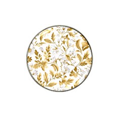 Flowers Gold Floral Hat Clip Ball Marker (4 Pack)