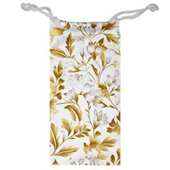 Flowers Gold Floral Jewelry Bag by Vaneshop