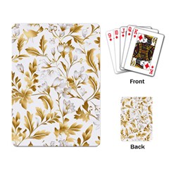 Flowers Gold Floral Playing Cards Single Design (rectangle) by Vaneshop