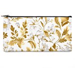 Flowers Gold Floral Pencil Case Front