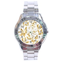 Flowers Gold Floral Stainless Steel Analogue Watch by Vaneshop