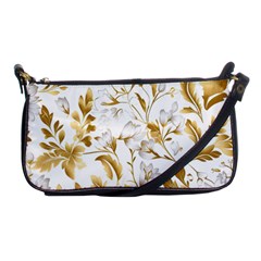 Flowers Gold Floral Shoulder Clutch Bag by Vaneshop