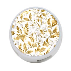 Flowers Gold Floral 4-port Usb Hub (one Side) by Vaneshop