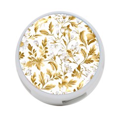 Flowers Gold Floral 4-port Usb Hub (two Sides) by Vaneshop