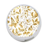 Flowers Gold Floral 4-Port USB Hub (Two Sides) Back