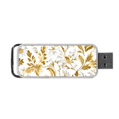 Flowers Gold Floral Portable Usb Flash (one Side) by Vaneshop