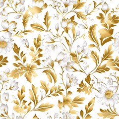 Flowers Gold Floral Play Mat (rectangle) by Vaneshop