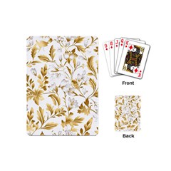 Flowers Gold Floral Playing Cards Single Design (mini) by Vaneshop