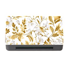 Flowers Gold Floral Memory Card Reader With Cf by Vaneshop