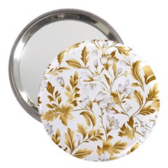 Flowers Gold Floral 3  Handbag Mirrors by Vaneshop