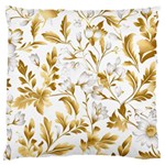 Flowers Gold Floral Large Cushion Case (Two Sides) Front