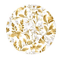 Flowers Gold Floral Mini Round Pill Box (pack Of 5) by Vaneshop