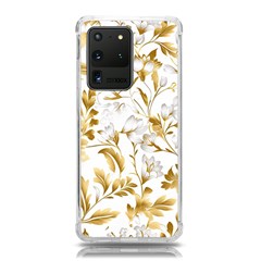 Flowers Gold Floral Samsung Galaxy S20 Ultra 6 9 Inch Tpu Uv Case by Vaneshop