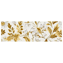 Flowers Gold Floral Banner And Sign 9  X 3  by Vaneshop