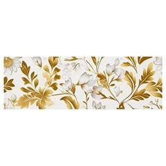 Flowers Gold Floral Banner And Sign 12  X 4  by Vaneshop