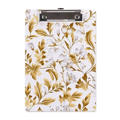 Flowers Gold Floral A5 Acrylic Clipboard